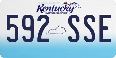 KY license plate 592SSE