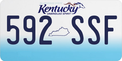 KY license plate 592SSF