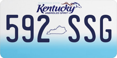 KY license plate 592SSG