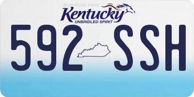 KY license plate 592SSH