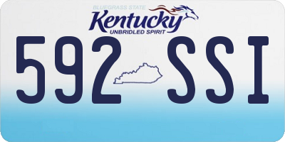 KY license plate 592SSI