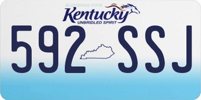 KY license plate 592SSJ