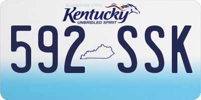 KY license plate 592SSK