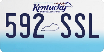 KY license plate 592SSL