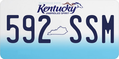 KY license plate 592SSM