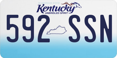 KY license plate 592SSN