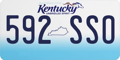 KY license plate 592SSO