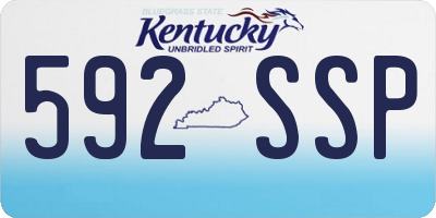 KY license plate 592SSP