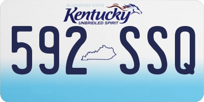KY license plate 592SSQ