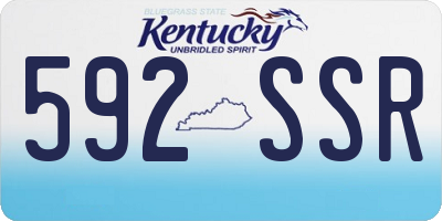KY license plate 592SSR