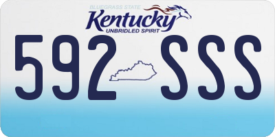 KY license plate 592SSS
