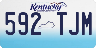 KY license plate 592TJM