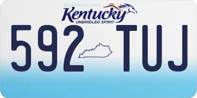 KY license plate 592TUJ
