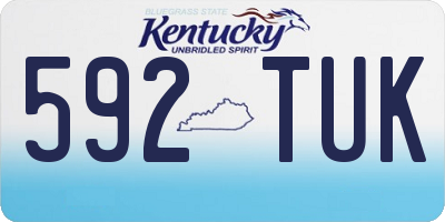 KY license plate 592TUK