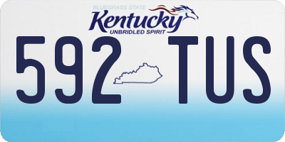 KY license plate 592TUS