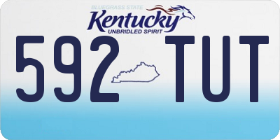 KY license plate 592TUT