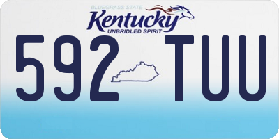KY license plate 592TUU