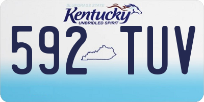 KY license plate 592TUV