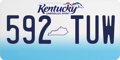 KY license plate 592TUW