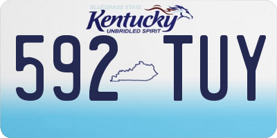 KY license plate 592TUY