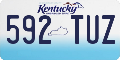 KY license plate 592TUZ