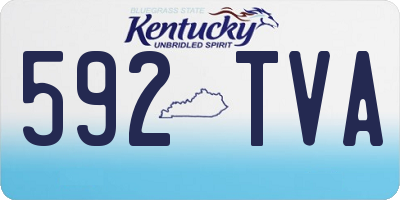 KY license plate 592TVA