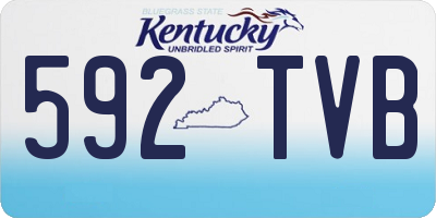 KY license plate 592TVB