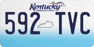 KY license plate 592TVC