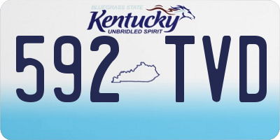 KY license plate 592TVD
