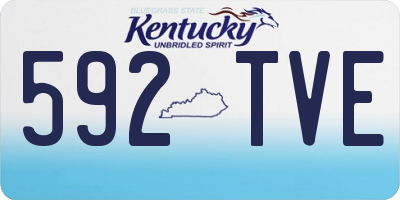KY license plate 592TVE