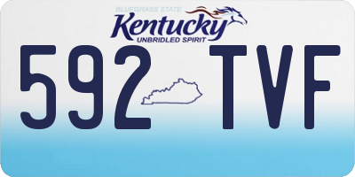 KY license plate 592TVF