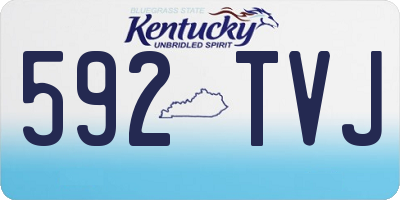 KY license plate 592TVJ