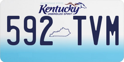 KY license plate 592TVM