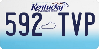 KY license plate 592TVP