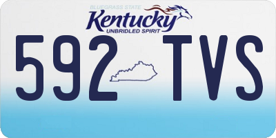 KY license plate 592TVS