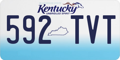 KY license plate 592TVT