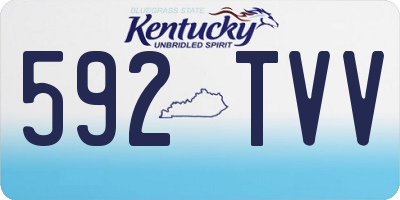 KY license plate 592TVV