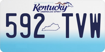 KY license plate 592TVW