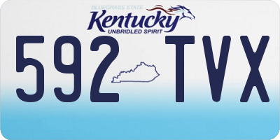 KY license plate 592TVX