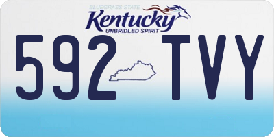 KY license plate 592TVY