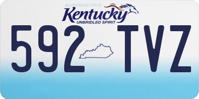 KY license plate 592TVZ