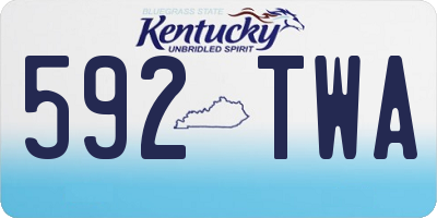 KY license plate 592TWA