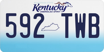 KY license plate 592TWB