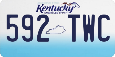 KY license plate 592TWC