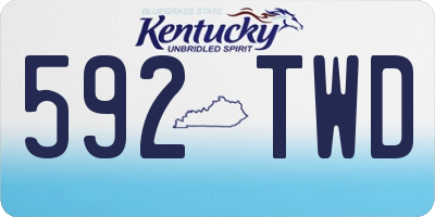 KY license plate 592TWD