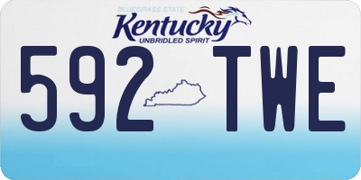 KY license plate 592TWE