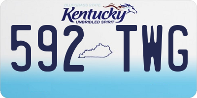 KY license plate 592TWG