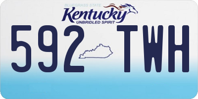 KY license plate 592TWH