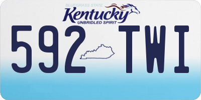 KY license plate 592TWI