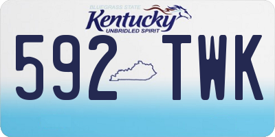 KY license plate 592TWK